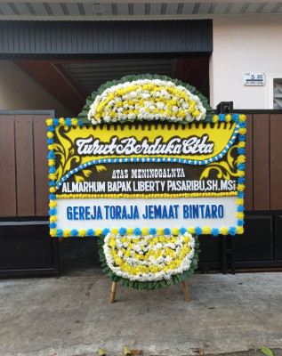 Papan Bunga Duka di Suka Indah